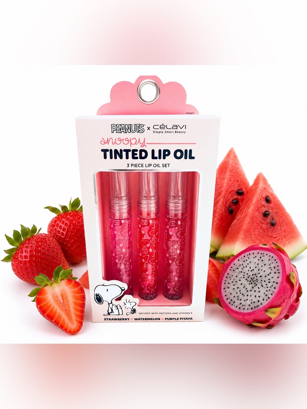 Peanuts x Celavi Tinted Lip Oil Trio 💋🍓🍉🐾